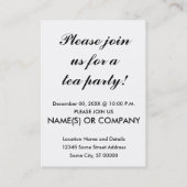 Tea Party uitnodigingen (Achterkant)