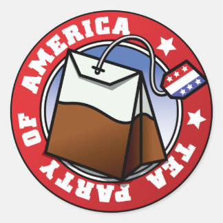 Tea Party van Amerika Ronde Sticker