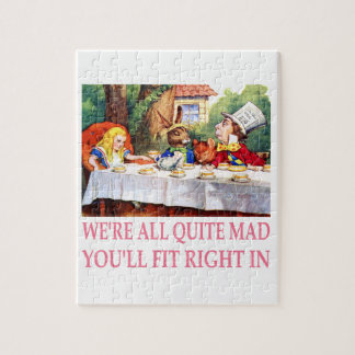 Tea Party van de Mad Hatter in Alice in Wonderland Legpuzzel