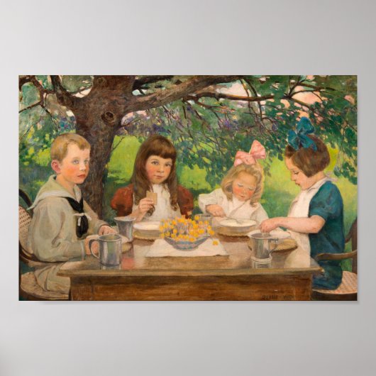 Tea Party van Jessie Wilcox-Smith Poster (Voorkant)