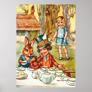 Tea Party van Mad Hatter - Alice in Wonderland Poster