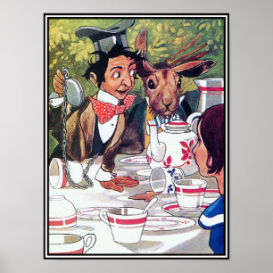 Tea Party van Mad Hatter - Alice in Wonderland Poster