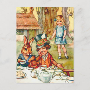 Tea Party van Mad Hatter - Alice in Wonderland Uitnodiging Briefkaart
