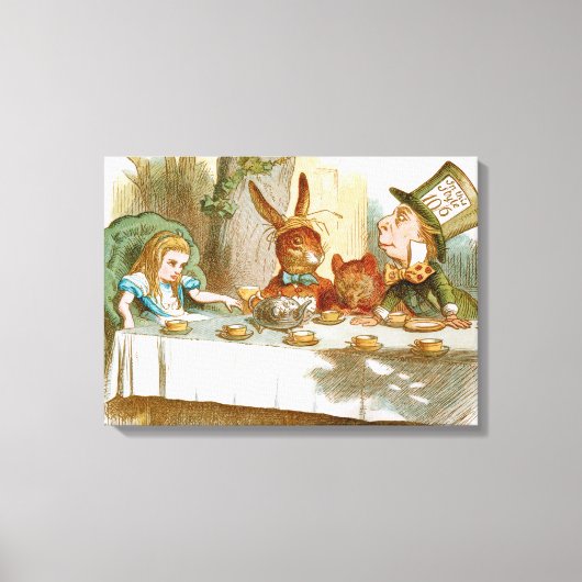 Tea Party van Mad Hatter Canvas Afdruk (Voorkant)