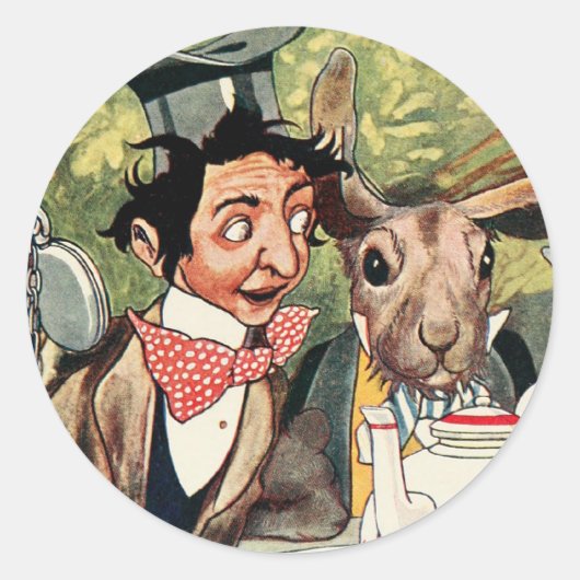 Tea Party van Mad Hatter Ronde Sticker (Voorkant)