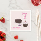 Tea-party verjaardag servet (Insitu)