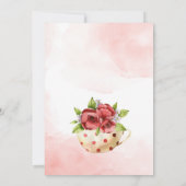 Tea party verjaardagsuitnodiging sjabloon kaart (Achterkant)