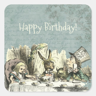  Tea Party Vierkante Sticker