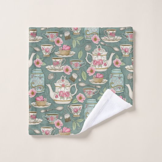 Tea Party vintage (Gant de toilette)