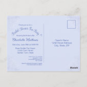 Tea Party Vrijgezellenfeest Blue Invitation Briefkaart (Achterkant)