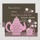 Tea Party Vrijgezellenfeest Kaart (Voorkant / Achterkant)