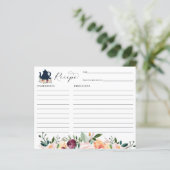 Tea Party Vrijgezellenfeest Recipcard (Staand voorkant)