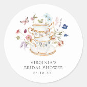 Tea Party Vrijgezellenfeest Sticker (Voorkant)