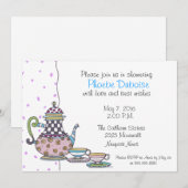 Tea Party - Vrijgezellenfeest - uitnodiging (Voorkant / Achterkant)