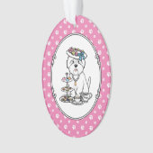 Tea Party Westie Dog West Highland White Terrier Ornament (voorkant)