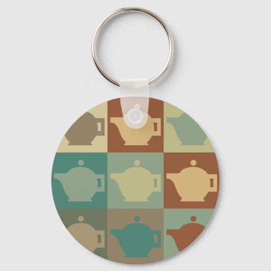 Tea Pop Art Sleutelhanger (Voorkant)