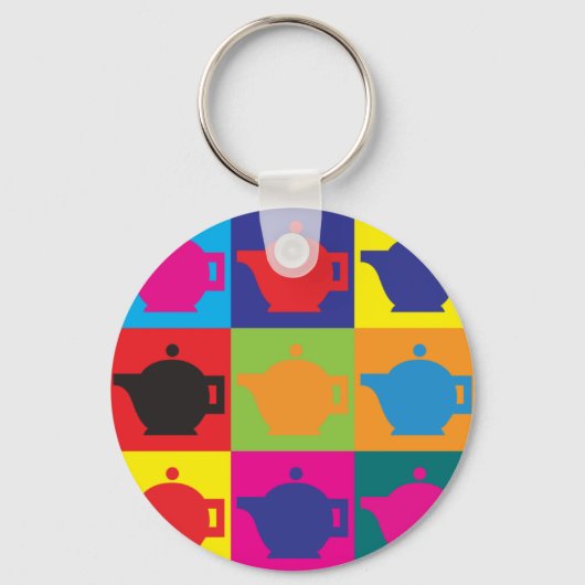 Tea Pop Art Sleutelhanger (Voorkant)