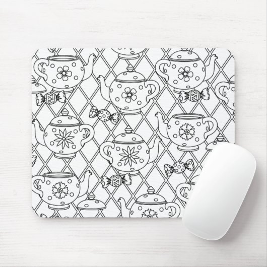 Tea Pot Doodle Muismat (Met muis)