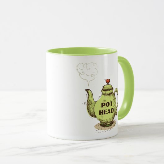 Tea Pot Head Funky Tea Mug (Devant droit)