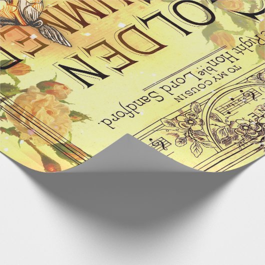 Tea Pot Roos Garden Ephemera ontkoppeling Cadeaupapier (Hoek)