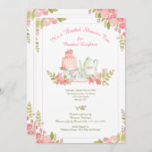 Tea Receptie Douche Uitnodiging (Voorkant / Achterkant)