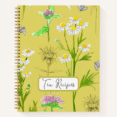 Tea Recipes Medicinal Herbalist Chamomile Yellow Notitieboek (Voorkant)