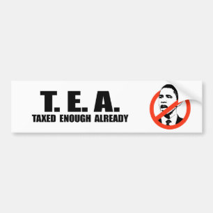 TEA - REEDS GENOEG BELASTING BUMPERSTICKER