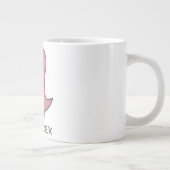 Tea-Rex, Cute Dinosaur, Funny Lover Dino Extra Grote Beker (Rechts)