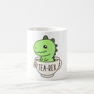 Tea-Rex Cute T-Rex Dinosaur Kawaii Funny Dino Pun Koffiemok