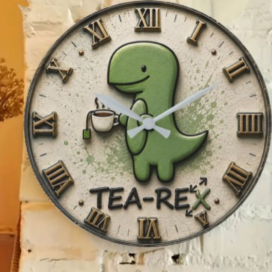 Tea-Rex Dinosaur Grote Klok