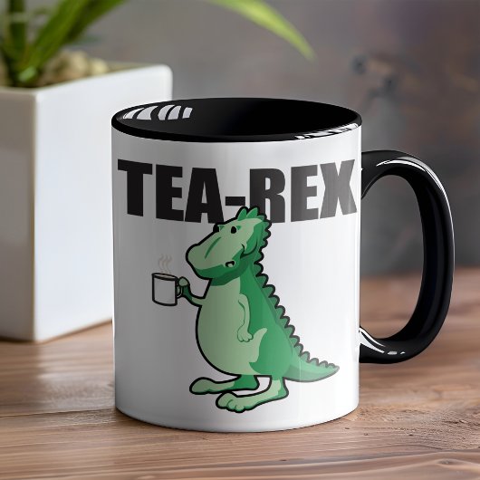 Tea-Rex Dinosaur Meme Mok