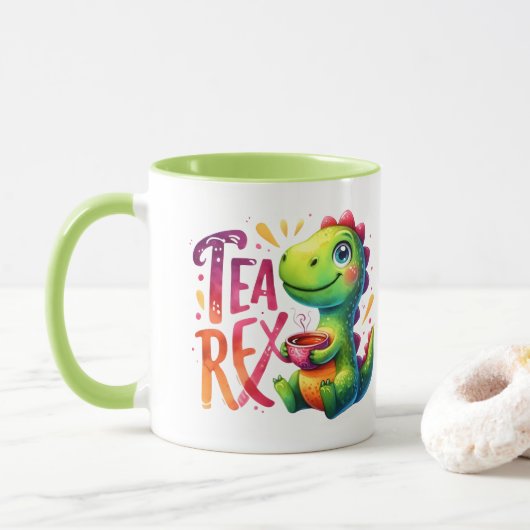 Tea Rex Dinosaur Mok (Met donut)