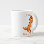 Tea-Rex Dinosaur Personalized Name Giant Tea Mug (Devant droit)