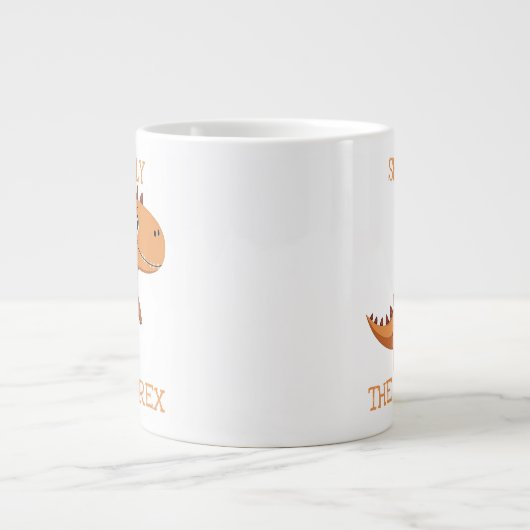 Tea-Rex Dinosaur Personalized Name Giant Tea Mug (Devant)