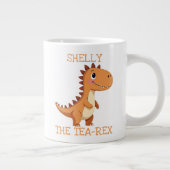 Tea-Rex Dinosaur Personalized Name Giant Tea Mug Extra Grote Beker (Rechts)