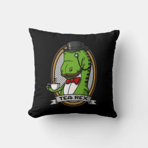 Tea Rex Funny T-Rex Dinosaur Joke Kussen