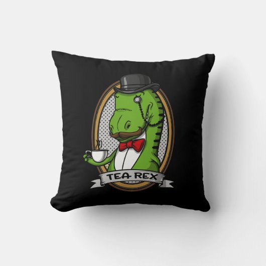 Tea Rex Funny T-Rex Dinosaur Joke Kussen (Voorkant)