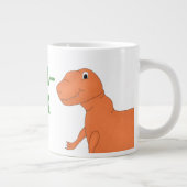 Tea Rex gepersonaliseerde dinosaurus Extra Grote Beker (Rechts)