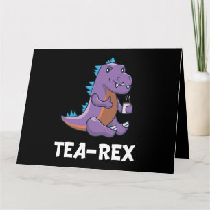 Tea Rex Leuke Dinosaurus Grappig Reptiel Dierenvri Kaart