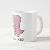 Tea-Rex, Schattige Dinosaur , Grappige Liefhebber  Extra Grote Beker (Voorkant rechts)
