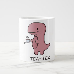 Tea-Rex, Schattige Dinosaur , Grappige Liefhebber  Extra Grote Beker