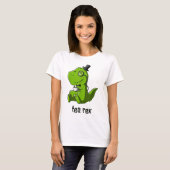 Tea Rex T-Rex Dinosaur Dino Coffee Hot Drink Cool T-shirt (Voorkant volledig)