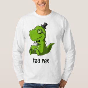 Tea Rex T-Rex Dinosaur Dino Coffee Hot Drink Cool T-shirt