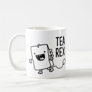 Tea Rex Tea Bag Funny Pun Cartoon Koffiemok