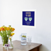 Tea Room Sign. met Folie Text Accents Folie Afdrukken (Laag (Keuken))