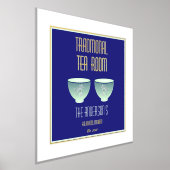 Tea Room Sign. met Folie Text Accents Folie Afdrukken (Laagn)