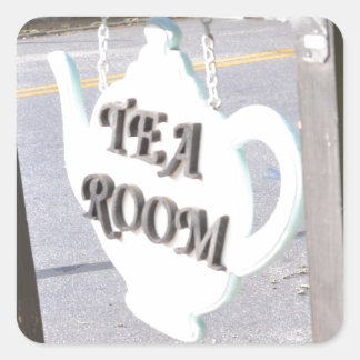 Tea Room Vierkante Sticker