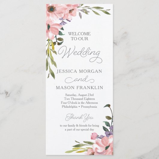 Tea Roos huwelijksprogramma Programma (Voorkant)