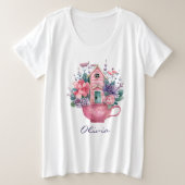 Tea rose Fairytale House Femmes Blanc (Design devant)