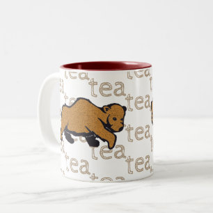 Tea Rustic Wildlife Grizzly Brown Beer Tweekleurige Koffiemok